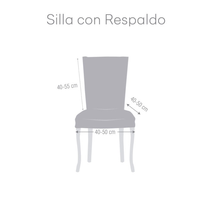 medida funda sillas con resplado bielastica eysa